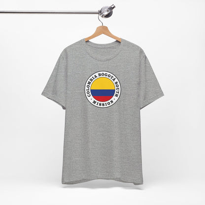 Colombia Bogota South Mission Circular Flag T-shirt - Latter-Day Saint LDS Missionary Gift - Book of Mormon