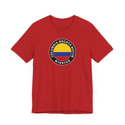 Colombia Bogota South Mission Circular Flag T-shirt - Latter-Day Saint LDS Missionary Gift - Book of Mormon