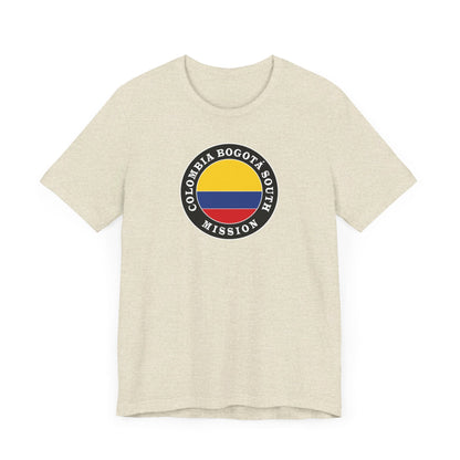 Colombia Bogota South Mission Circular Flag T-shirt - Latter-Day Saint LDS Missionary Gift - Book of Mormon