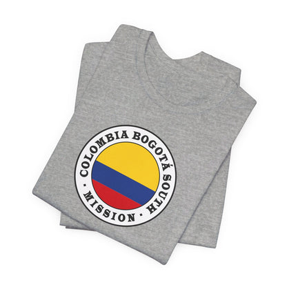 Colombia Bogota South Mission Circular Flag T-shirt - Latter-Day Saint LDS Missionary Gift - Book of Mormon