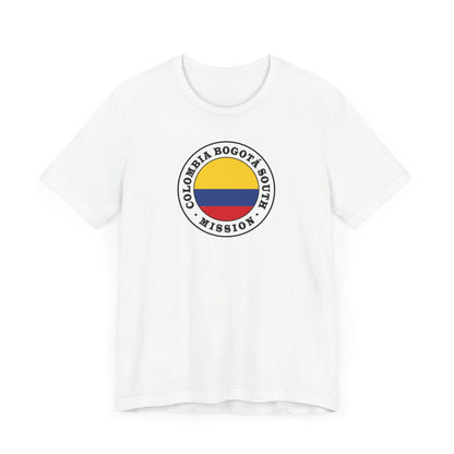 Colombia Bogota South Mission Circular Flag T-shirt - Latter-Day Saint LDS Missionary Gift - Book of Mormon