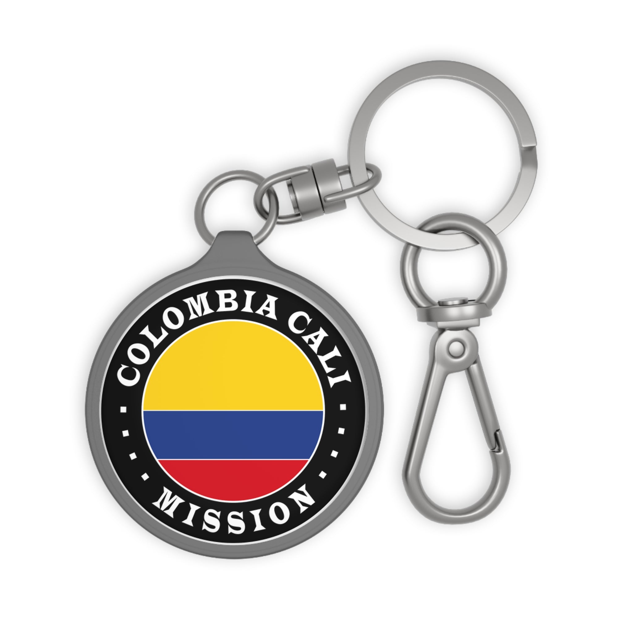 Colombia Cali Mission Circle Flag Key Tag - Latter-Day Saint LDS Missionary Gift - Book of Mormon