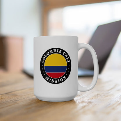Colombia Cali Mission Circular Flag White Ceramic Mug - Latter-Day Saint LDS Missionary Gift - Book of Mormon