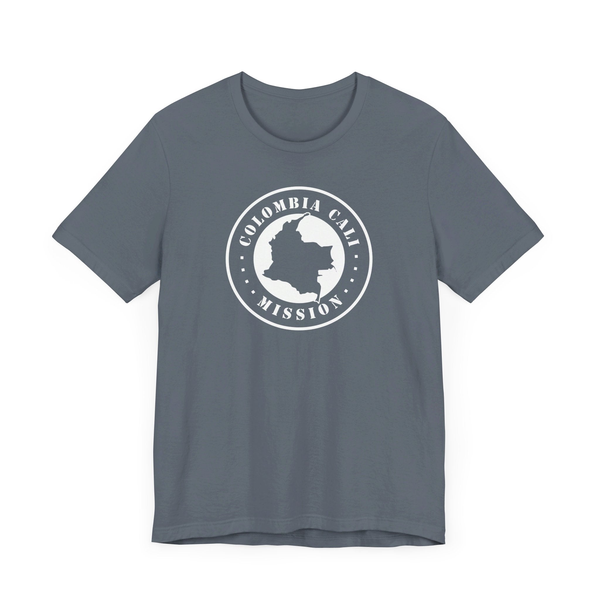 Colombia Cali Mission Circular Monochrome Logo T-Shirt - Latter-Day Saint LDS Missionary Gift - Book of Mormon