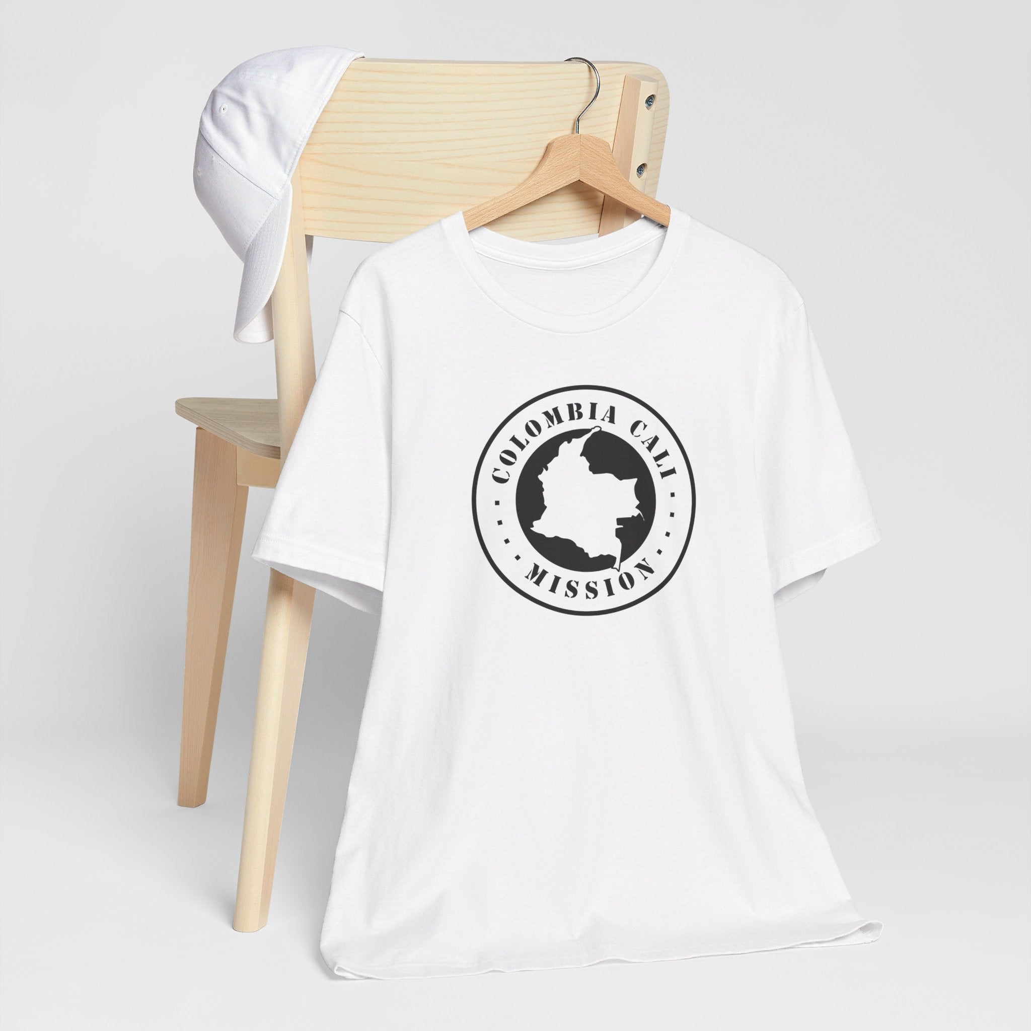 Colombia Cali Mission Circular Monochrome Logo T-Shirt - Latter-Day Saint LDS Missionary Gift - Book of Mormon