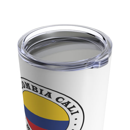 Colombia Cali Mission Flag Logo Tumbler 20oz White - Latter-Day Saint LDS Missionary Gift - Book of Mormon