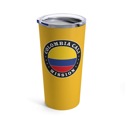 Colombia Cali Mission Flag Logo Tumbler 20oz Yellow - Latter-Day Saint LDS Missionary Gift - Book of Mormon