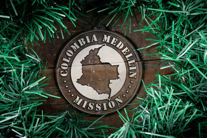 Colombia Medellin Mission Christmas Ornament - Latter-Day Saint LDS Missionary Gift - Book of Mormon