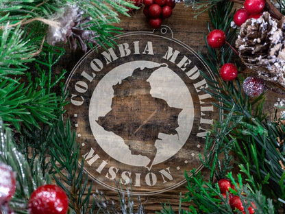 Colombia Medellin Mission Christmas Ornament - Latter-Day Saint LDS Missionary Gift - Book of Mormon