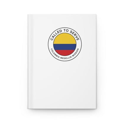 Colombia Medellin Mission Circle Flag Called to Serve White Hardcover Journal Matte - Latter-Day Saint LDS Missionary Gift - Book of Mormon