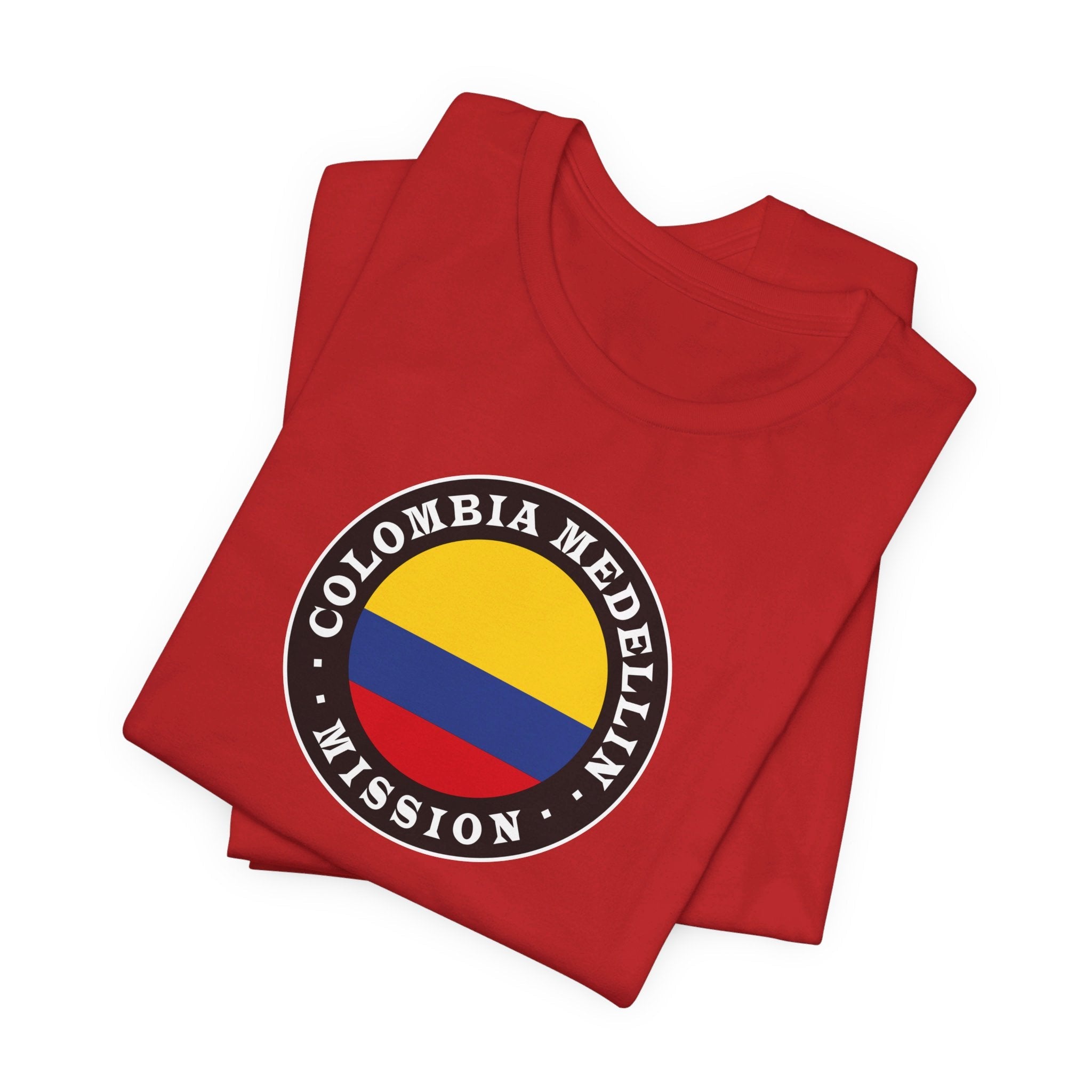 Colombia Medellin Mission Circular Flag T-shirt - Latter-Day Saint LDS Missionary Gift - Book of Mormon