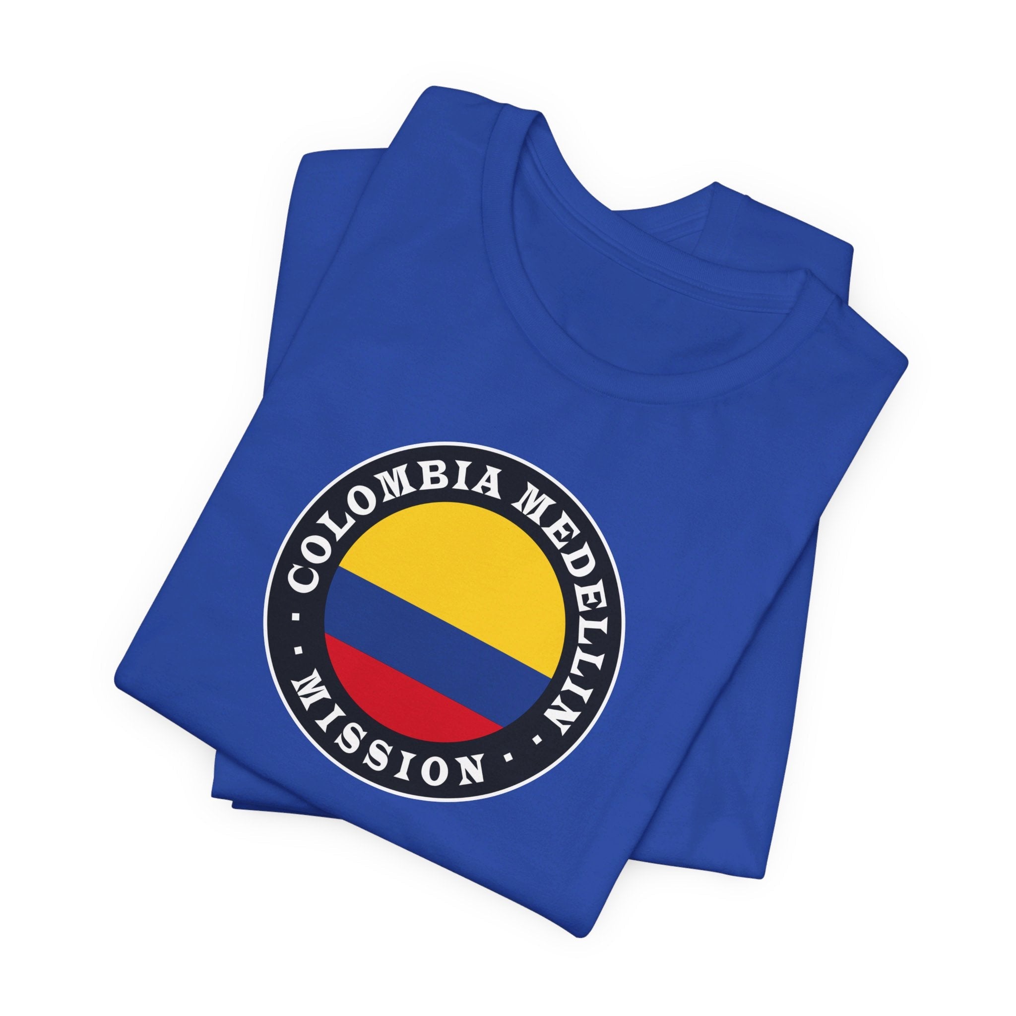 Colombia Medellin Mission Circular Flag T-shirt - Latter-Day Saint LDS Missionary Gift - Book of Mormon