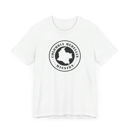 Colombia Medellin Mission Circular Monochrome Logo T-Shirt - Latter-Day Saint LDS Missionary Gift - Book of Mormon