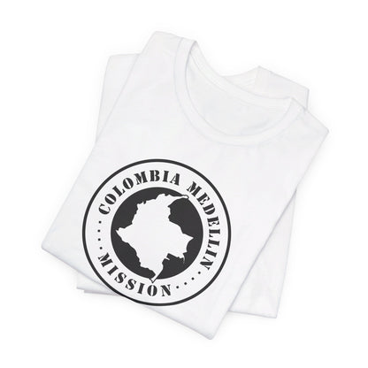 Colombia Medellin Mission Circular Monochrome Logo T-Shirt - Latter-Day Saint LDS Missionary Gift - Book of Mormon