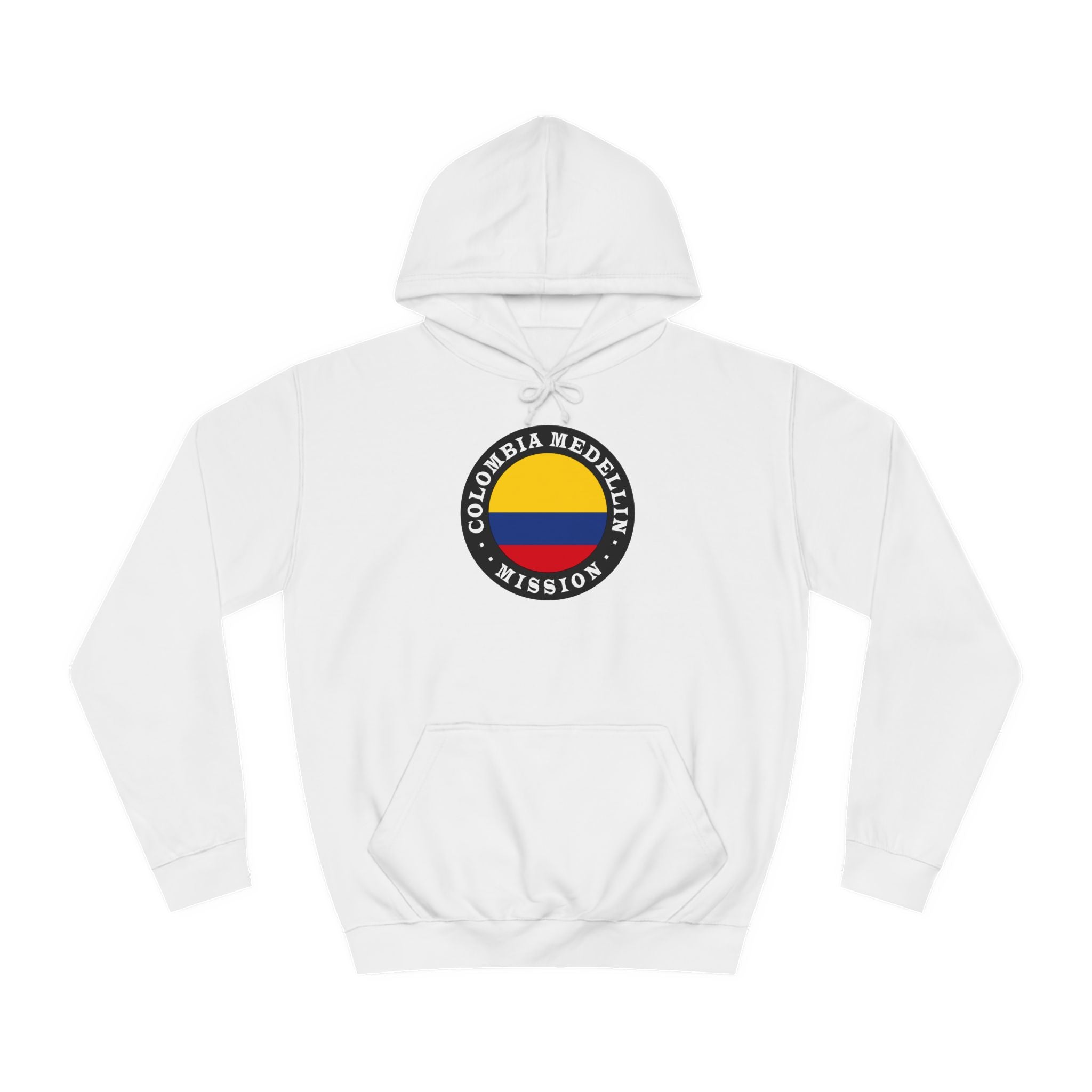 Colombia Medellin Mission Flag Logo (Black Border) College Hoodie - Latter-Day Saint LDS Missionary Gift - Book of Mormon