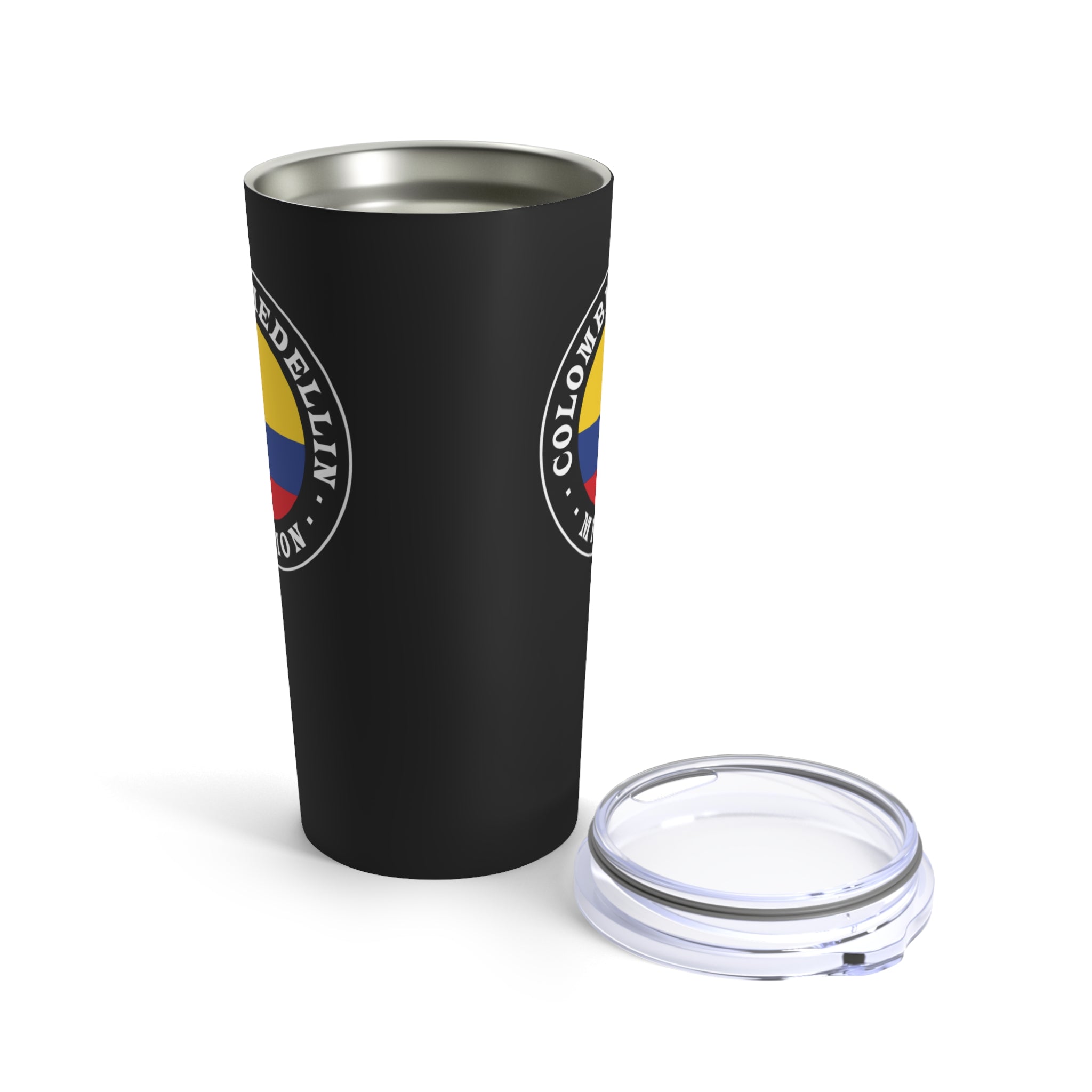 Colombia Medellin Mission Flag Logo Tumbler 20oz Black - Latter-Day Saint LDS Missionary Gift - Book of Mormon