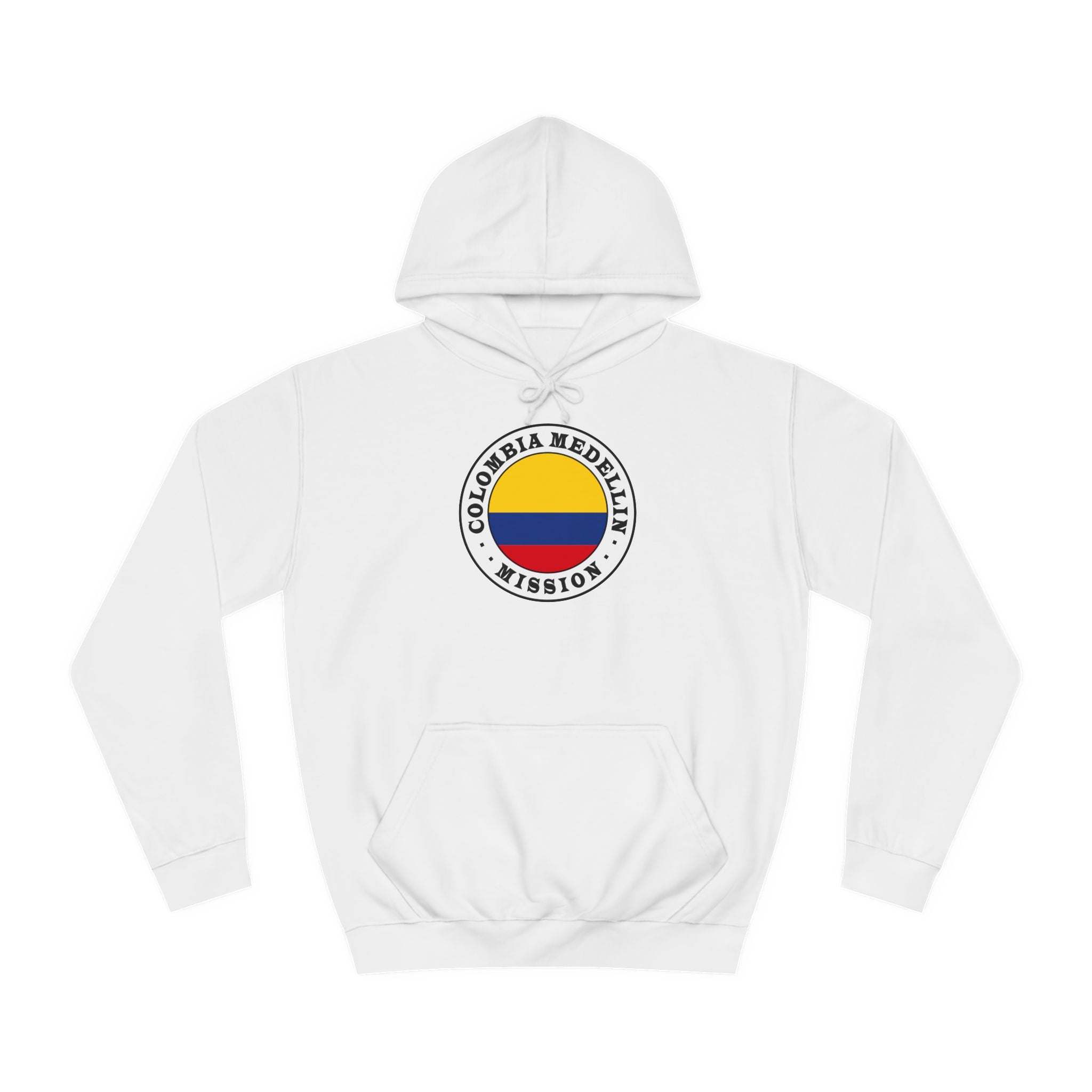 Colombia Medellin Mission Flag Logo (White Border) College Hoodie - Latter-Day Saint LDS Missionary Gift - Book of Mormon