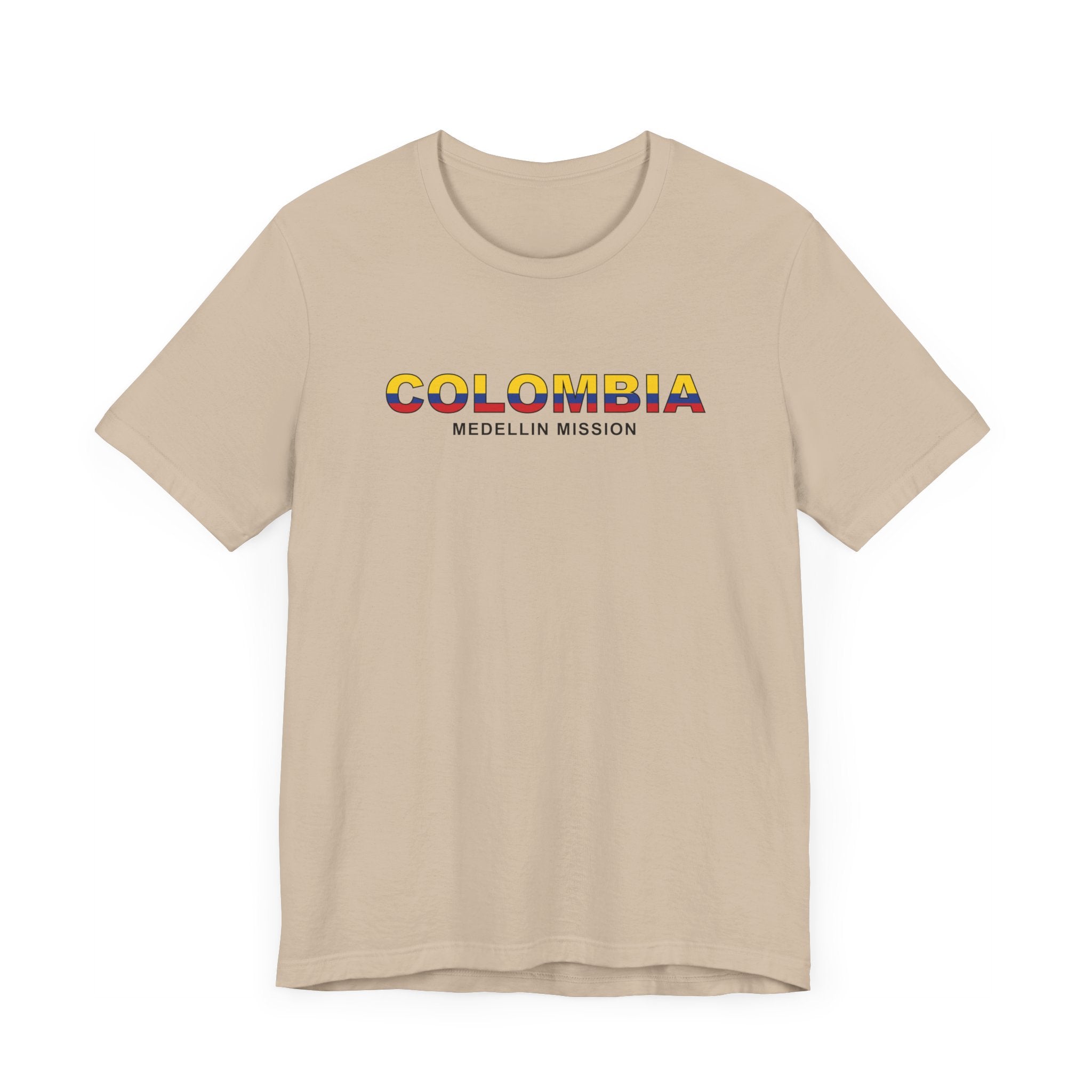 Colombia Medellin Mission Flag Title T-shirt - Latter-Day Saint LDS Missionary Gift - Book of Mormon