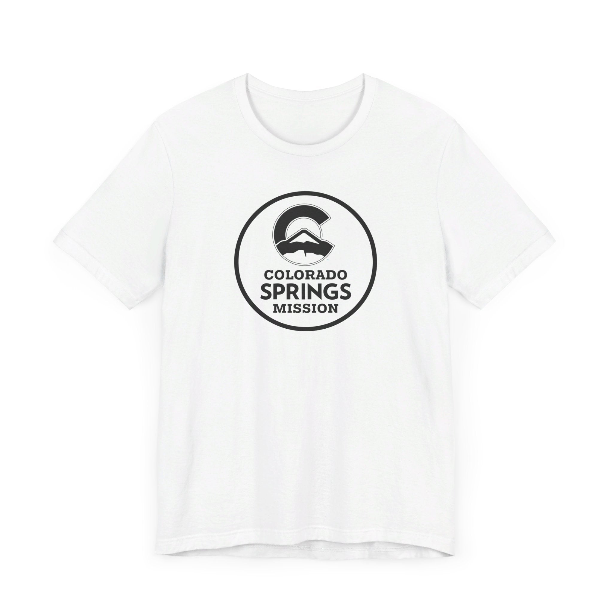 Colorado Colorado Springs Mission Circular Monochrome Logo T-Shirt - Latter-Day Saint LDS Missionary Gift - Book of Mormon