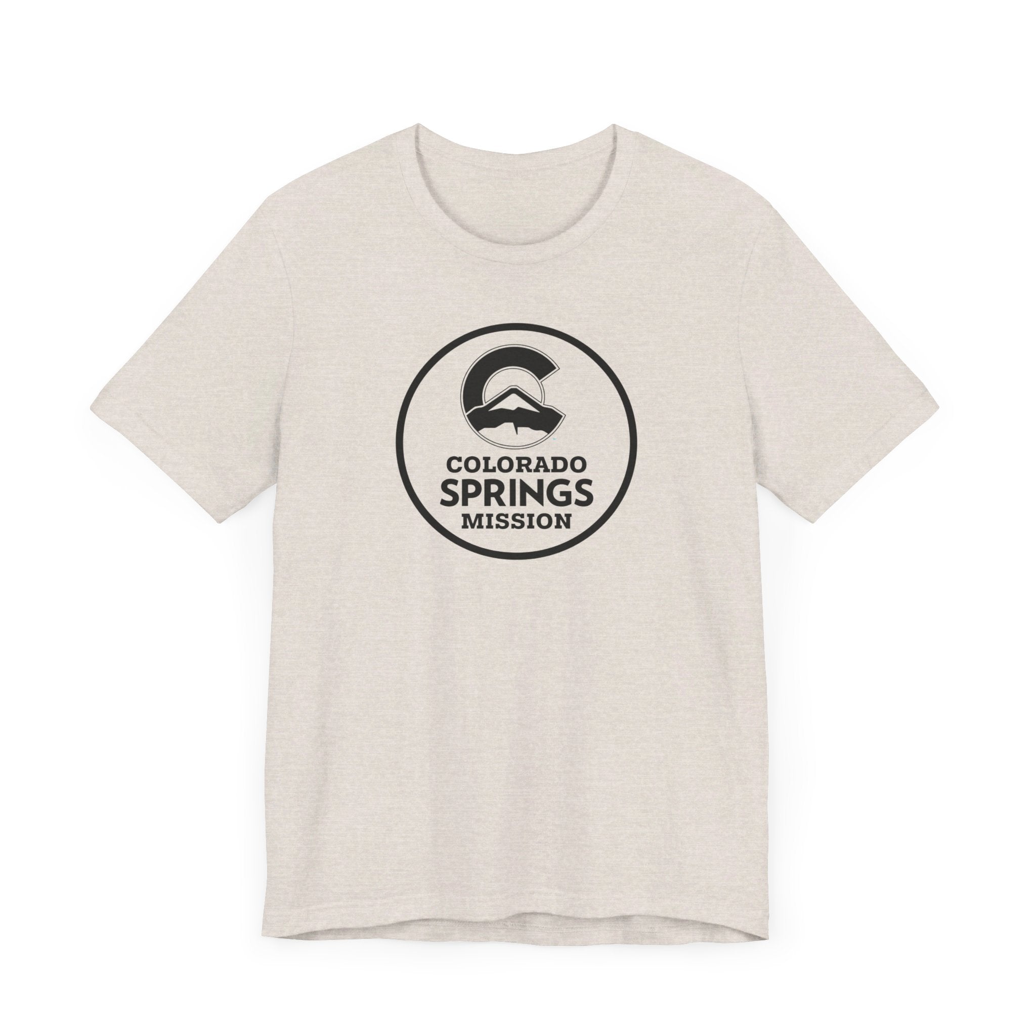 Colorado Colorado Springs Mission Circular Monochrome Logo T-Shirt - Latter-Day Saint LDS Missionary Gift - Book of Mormon