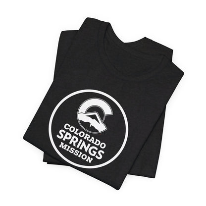 Colorado Colorado Springs Mission Circular Monochrome Logo T-Shirt - Latter-Day Saint LDS Missionary Gift - Book of Mormon