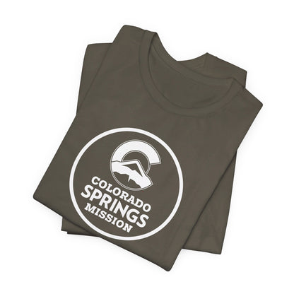 Colorado Colorado Springs Mission Circular Monochrome Logo T-Shirt - Latter-Day Saint LDS Missionary Gift - Book of Mormon
