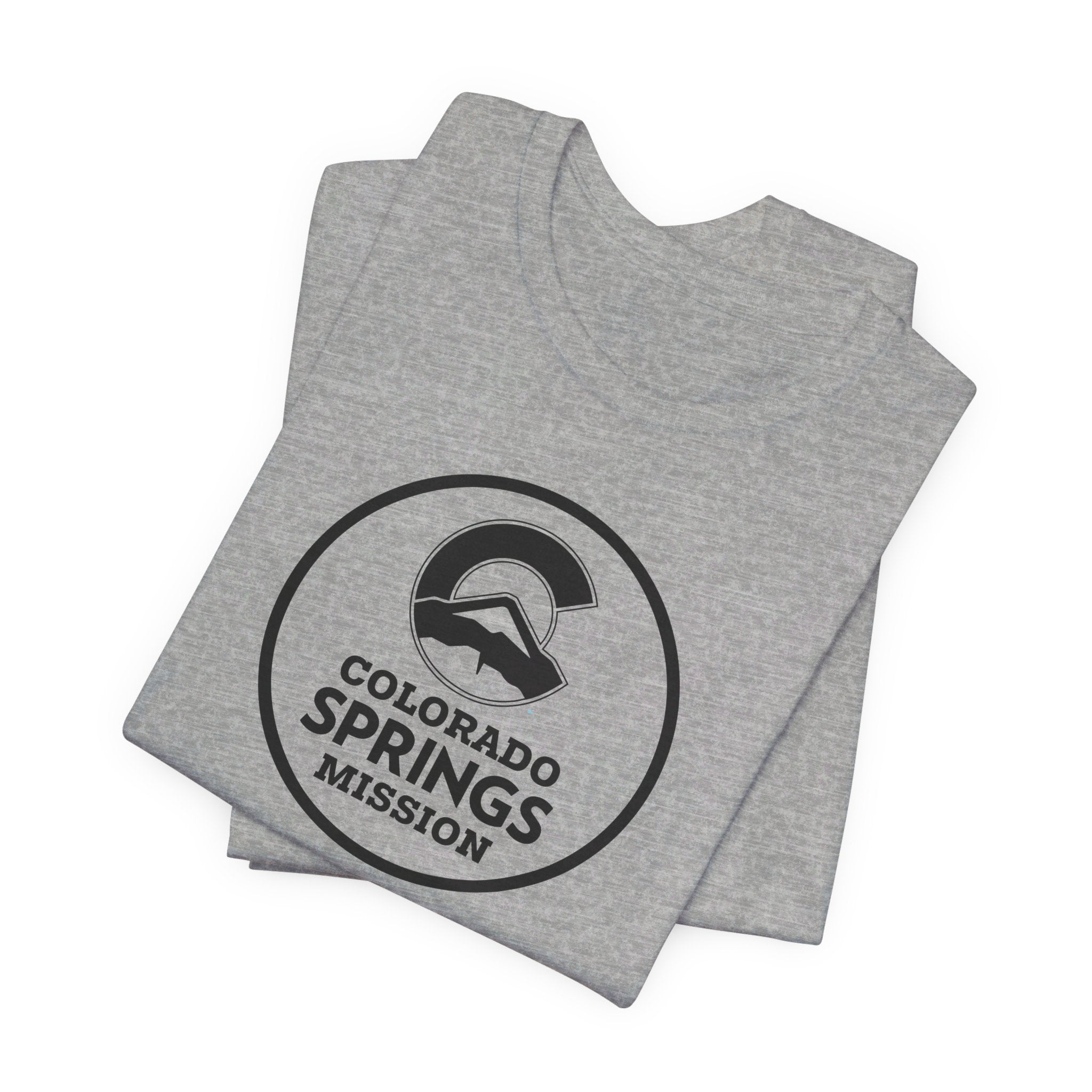 Colorado Colorado Springs Mission Circular Monochrome Logo T-Shirt - Latter-Day Saint LDS Missionary Gift - Book of Mormon