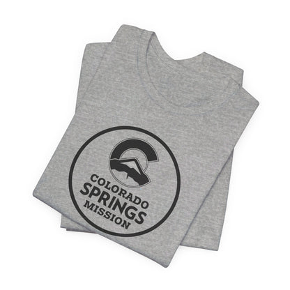 Colorado Colorado Springs Mission Circular Monochrome Logo T-Shirt - Latter-Day Saint LDS Missionary Gift - Book of Mormon