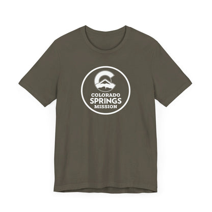 Colorado Colorado Springs Mission Circular Monochrome Logo T-Shirt - Latter-Day Saint LDS Missionary Gift - Book of Mormon