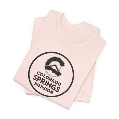 Colorado Colorado Springs Mission Circular Monochrome Logo T-Shirt - Latter-Day Saint LDS Missionary Gift - Book of Mormon