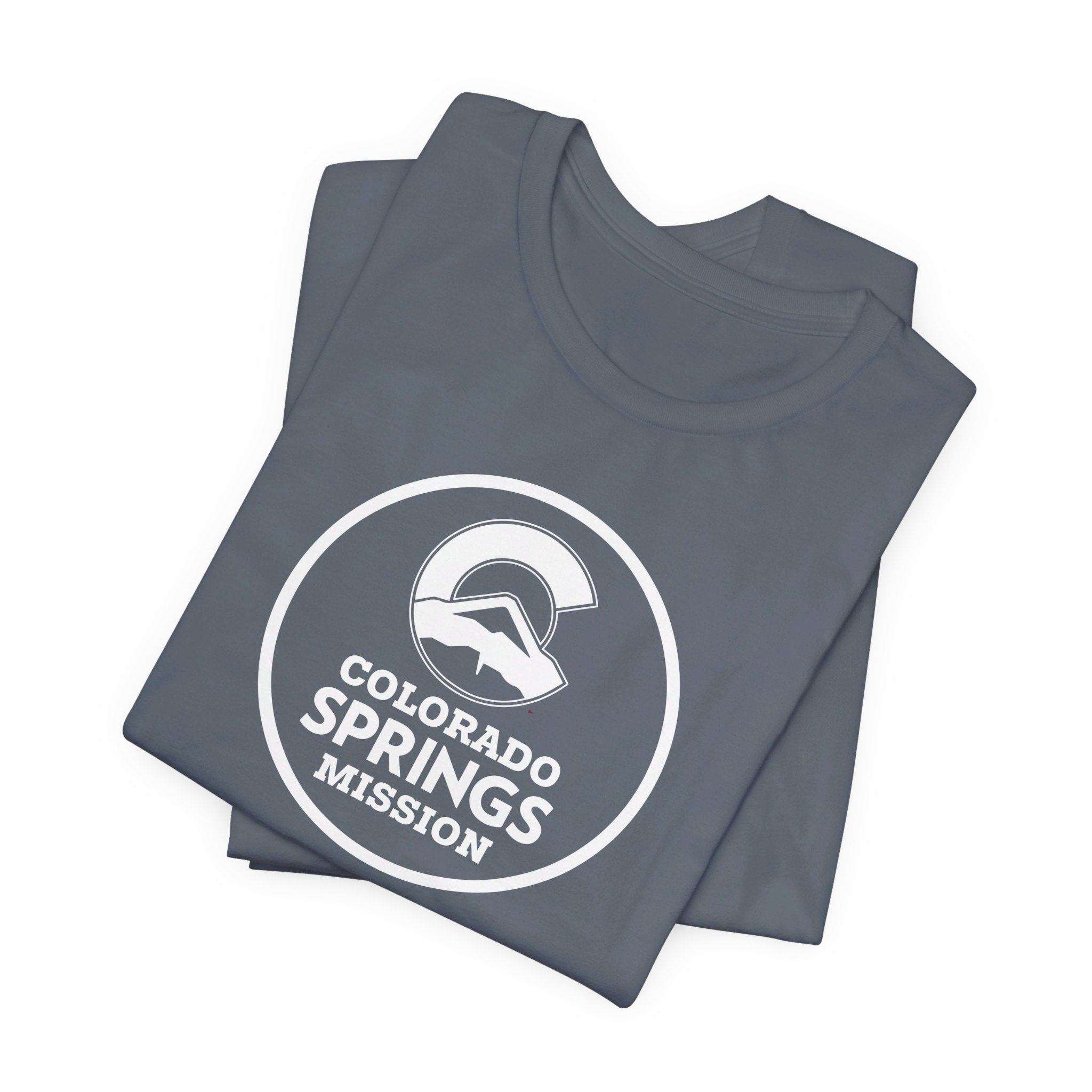 Colorado Colorado Springs Mission Circular Monochrome Logo T-Shirt - Latter-Day Saint LDS Missionary Gift - Book of Mormon