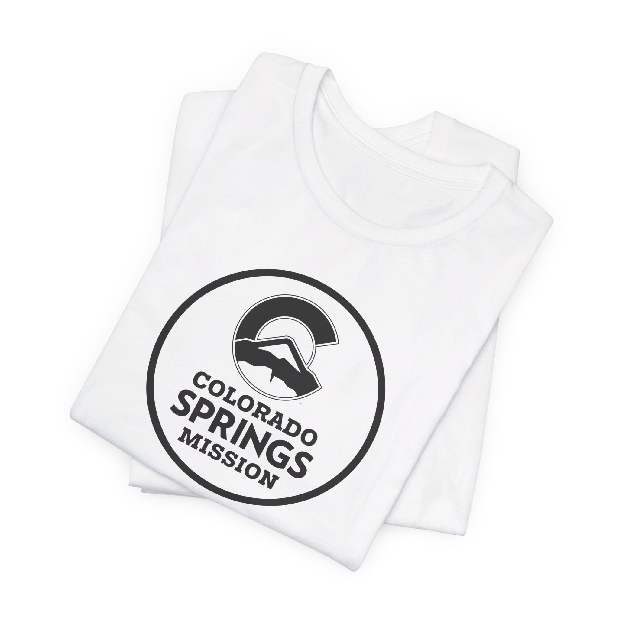 Colorado Colorado Springs Mission Circular Monochrome Logo T-Shirt - Latter-Day Saint LDS Missionary Gift - Book of Mormon