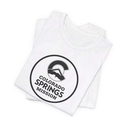Colorado Colorado Springs Mission Circular Monochrome Logo T-Shirt - Latter-Day Saint LDS Missionary Gift - Book of Mormon