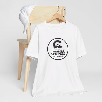 Colorado Colorado Springs Mission Circular Monochrome Logo T-Shirt - Latter-Day Saint LDS Missionary Gift - Book of Mormon