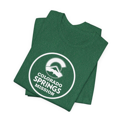 Colorado Colorado Springs Mission Circular Monochrome Logo T-Shirt - Latter-Day Saint LDS Missionary Gift - Book of Mormon