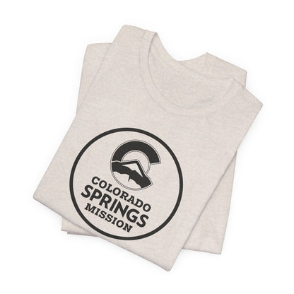 Colorado Colorado Springs Mission Circular Monochrome Logo T-Shirt - Latter-Day Saint LDS Missionary Gift - Book of Mormon