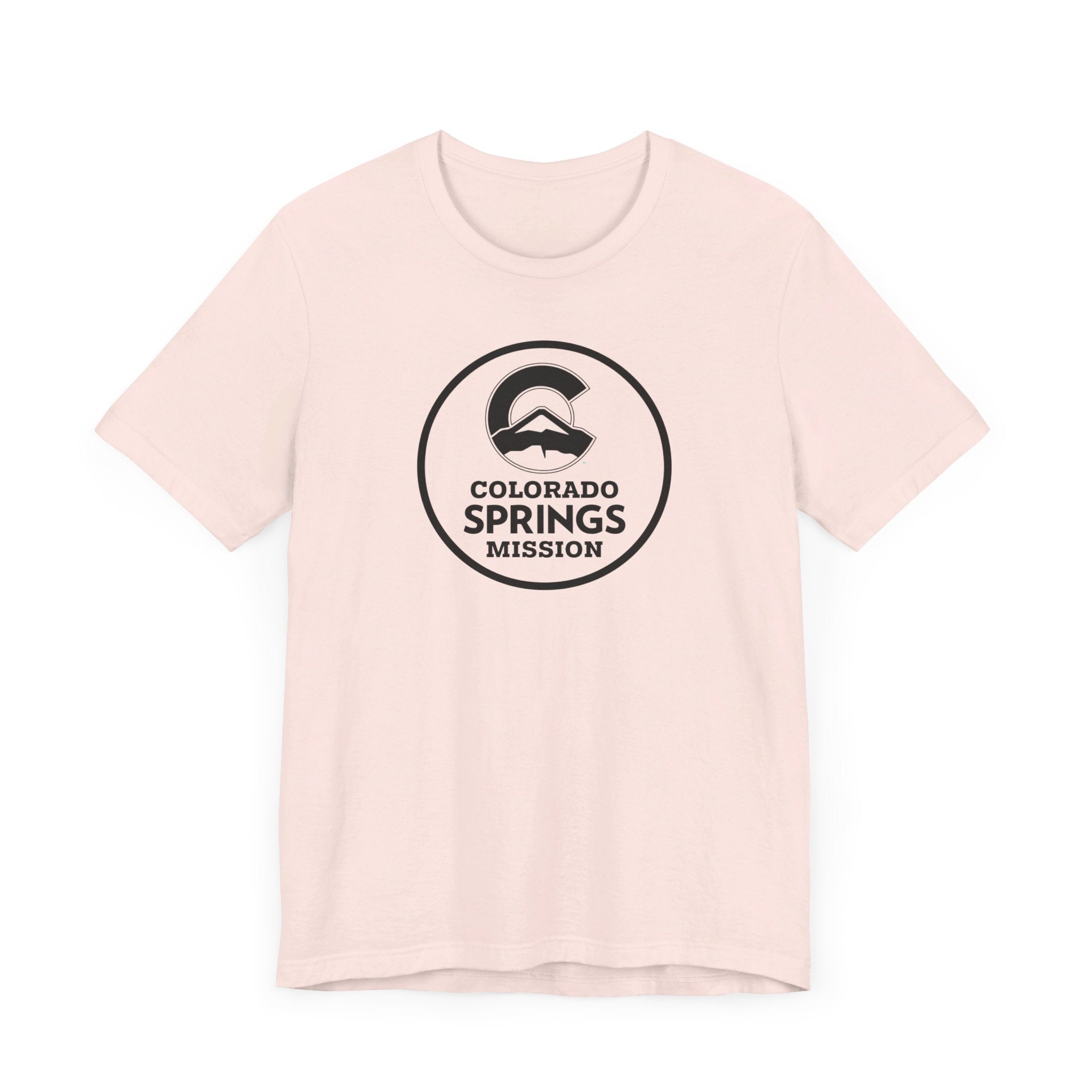Colorado Colorado Springs Mission Circular Monochrome Logo T-Shirt - Latter-Day Saint LDS Missionary Gift - Book of Mormon