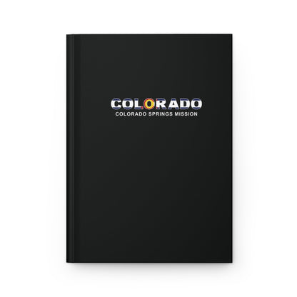 Colorado Colorado Springs Mission Flag Title Black Hardcover Journal Matte - Latter-Day Saint LDS Missionary Gift - Book of Mormon