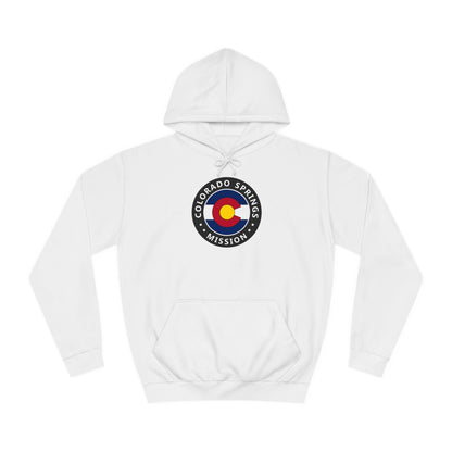Colorado Colorado Springs Mission State Flag Logo (Black Border) College Hoodie