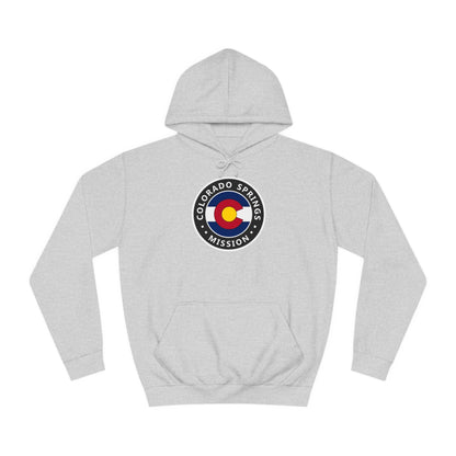 Colorado Colorado Springs Mission State Flag Logo (Black Border) College Hoodie