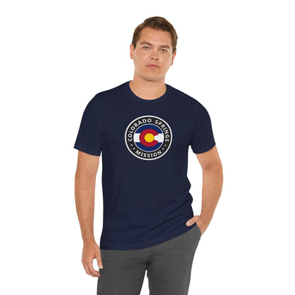 Colorado Colorado Springs Mission State Flag Logo (Black Border) T-shirt - Latter-Day Saint LDS Missionary Gift - Book of Mormon