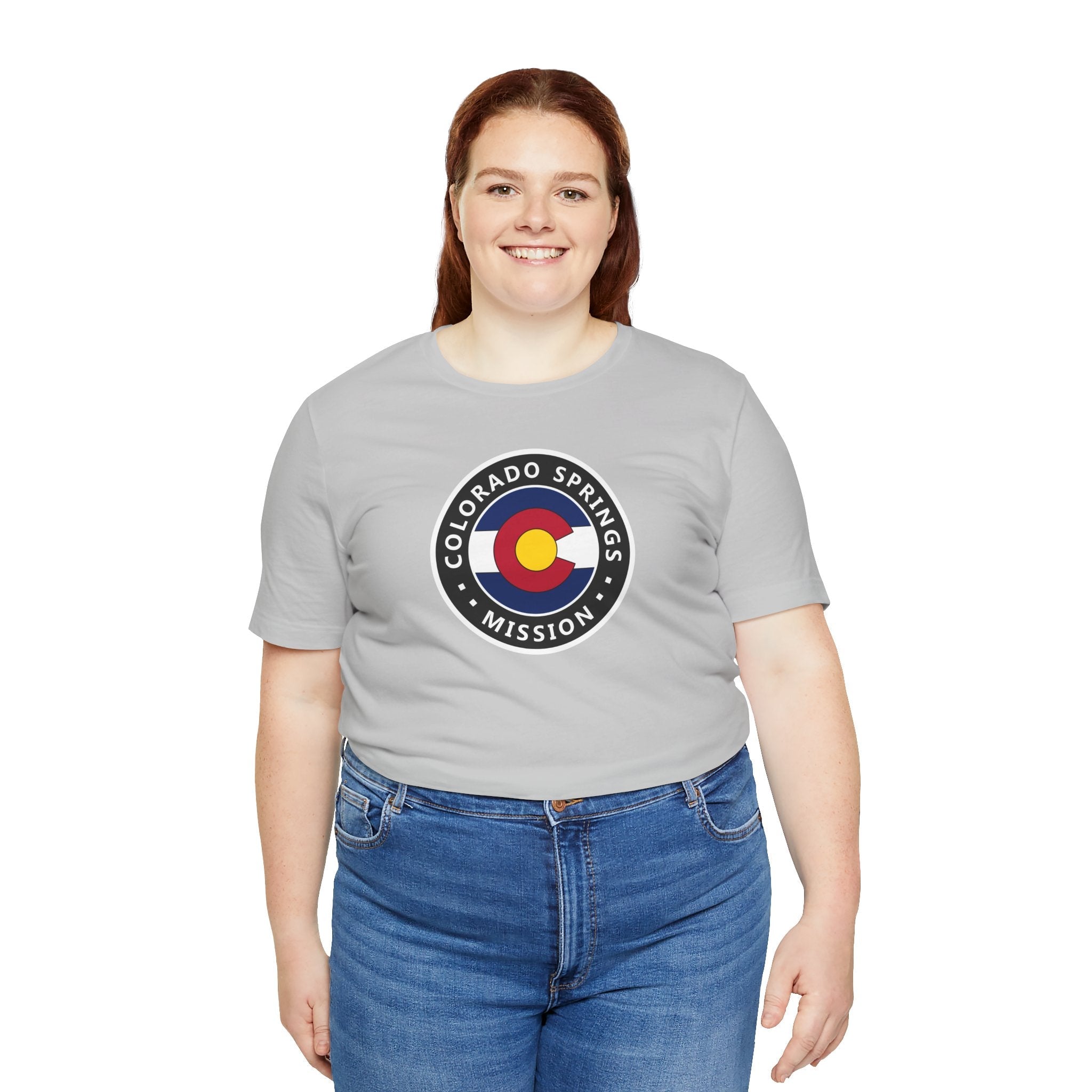 Colorado Colorado Springs Mission State Flag Logo (Black Border) T-shirt - Latter-Day Saint LDS Missionary Gift - Book of Mormon