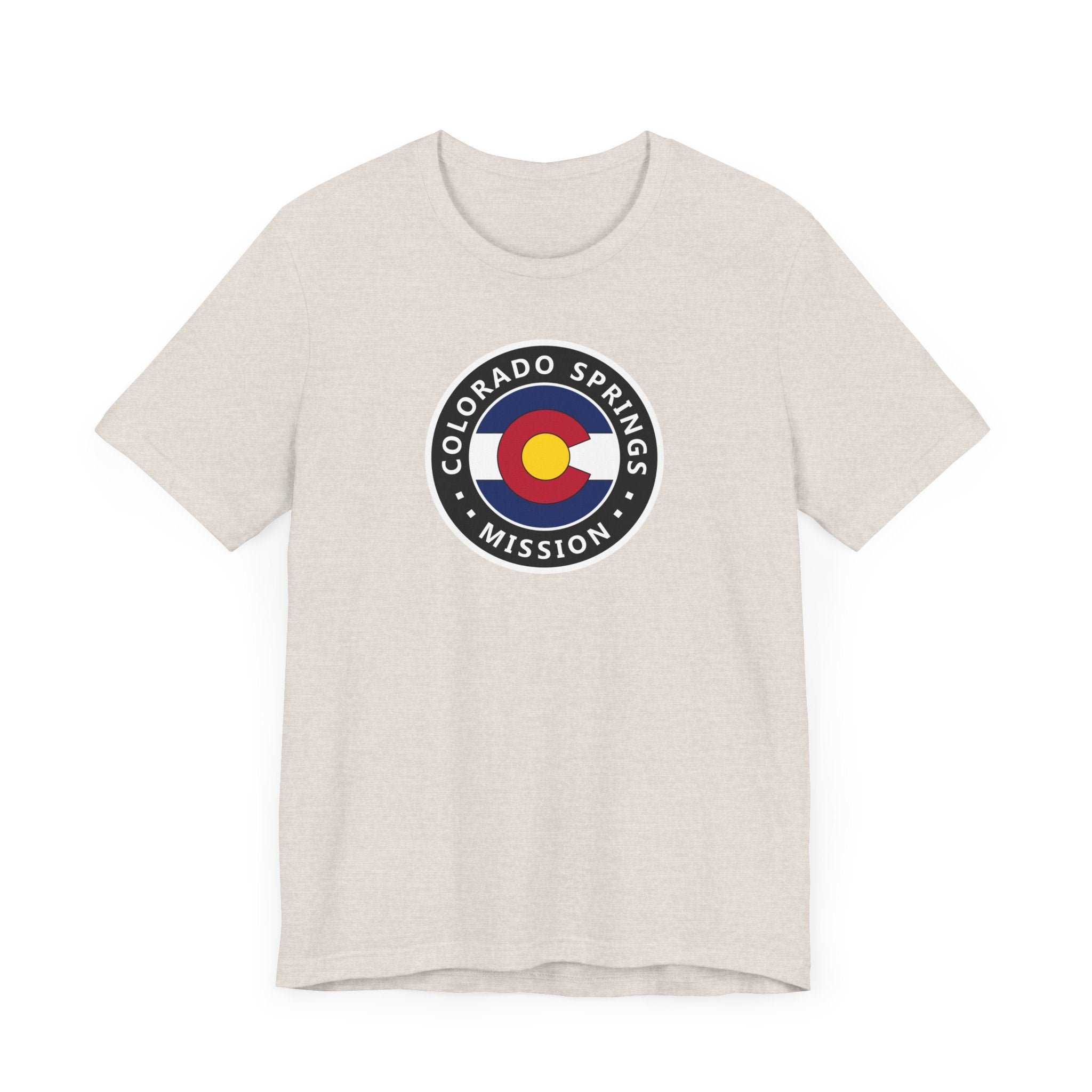Colorado Colorado Springs Mission State Flag Logo (Black Border) T-shirt - Latter-Day Saint LDS Missionary Gift - Book of Mormon