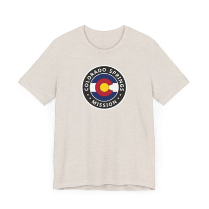 Colorado Colorado Springs Mission State Flag Logo (Black Border) T-shirt - Latter-Day Saint LDS Missionary Gift - Book of Mormon
