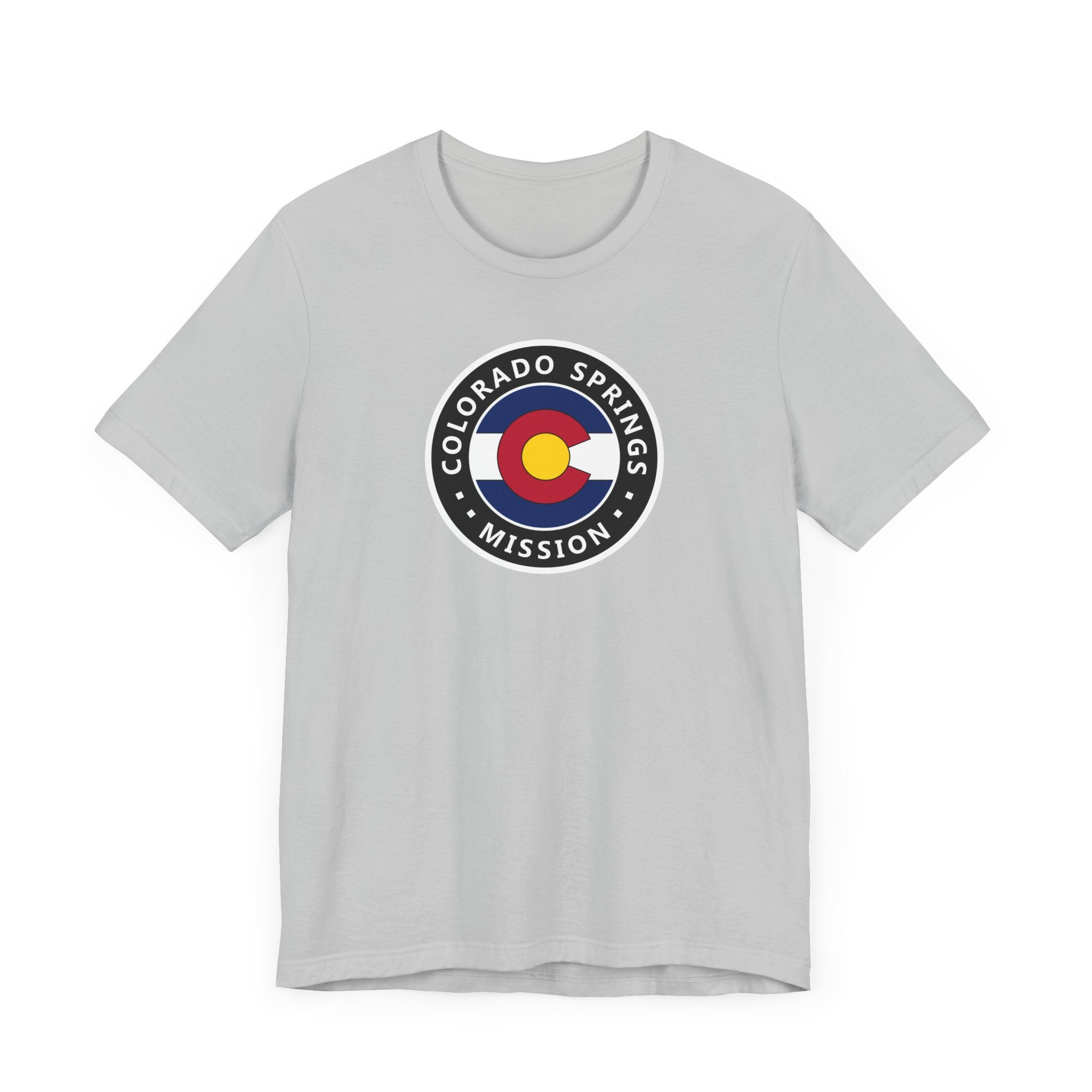 Colorado Colorado Springs Mission State Flag Logo (Black Border) T-shirt - Latter-Day Saint LDS Missionary Gift - Book of Mormon