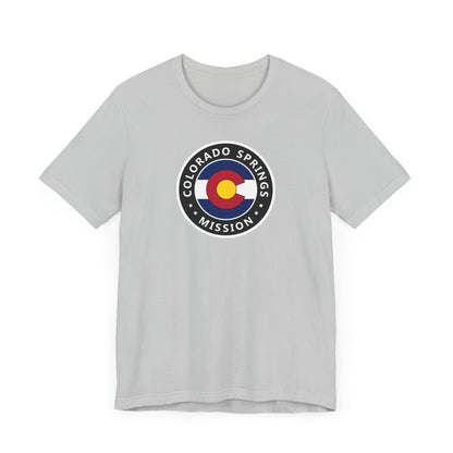 Colorado Colorado Springs Mission State Flag Logo (Black Border) T-shirt - Latter-Day Saint LDS Missionary Gift - Book of Mormon