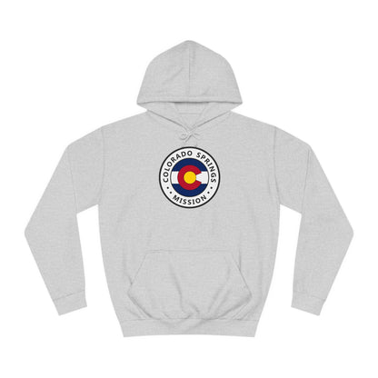 Colorado Colorado Springs Mission State Flag Logo (White Border) College Hoodie