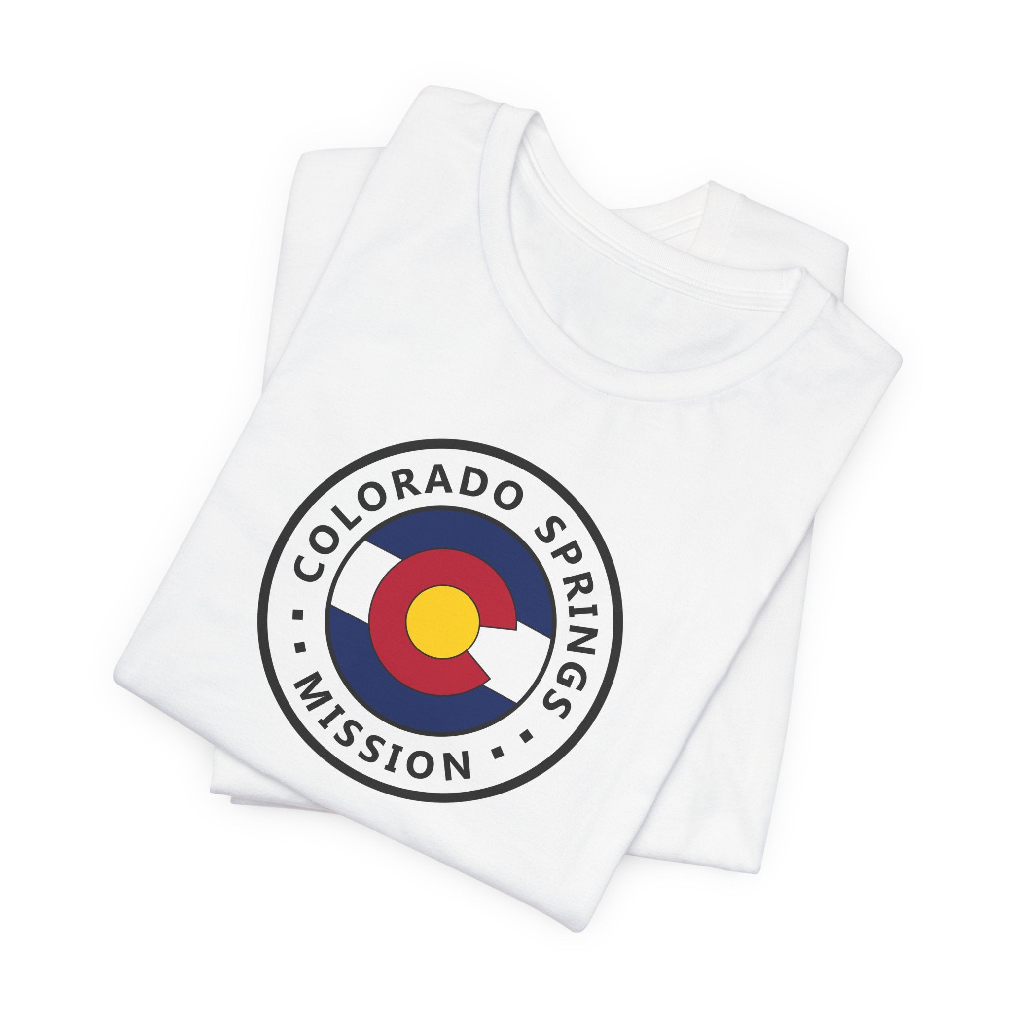 Colorado Colorado Springs Mission State Flag Logo (White Border) T-shirt - Latter-Day Saint LDS Missionary Gift - Book of Mormon
