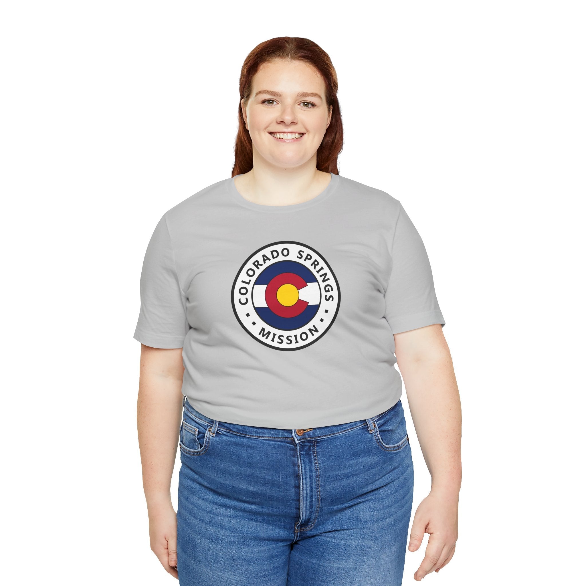 Colorado Colorado Springs Mission State Flag Logo (White Border) T-shirt - Latter-Day Saint LDS Missionary Gift - Book of Mormon