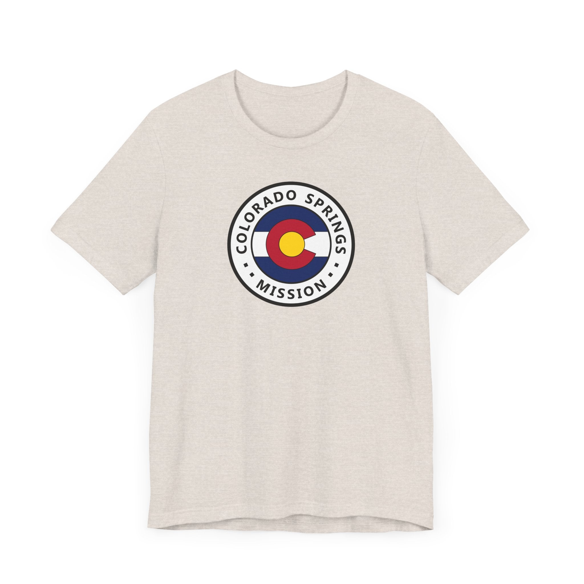 Colorado Colorado Springs Mission State Flag Logo (White Border) T-shirt - Latter-Day Saint LDS Missionary Gift - Book of Mormon